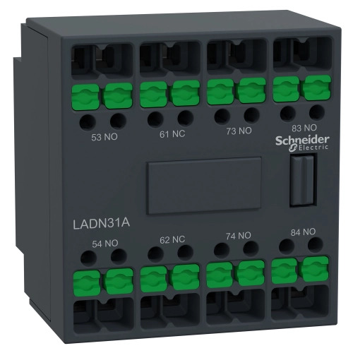 Blok pomocných kontaktů 3Z+1V Schneider Electric TeSys Deca snap-in svorky LADN31A