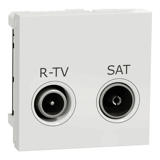 Zásuvka anténní koncová Schneider Unica Nová TV/R/SAT bílá