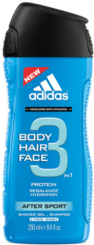 ADIDAS Sprchový gel 3in1 After Sport 250 ml