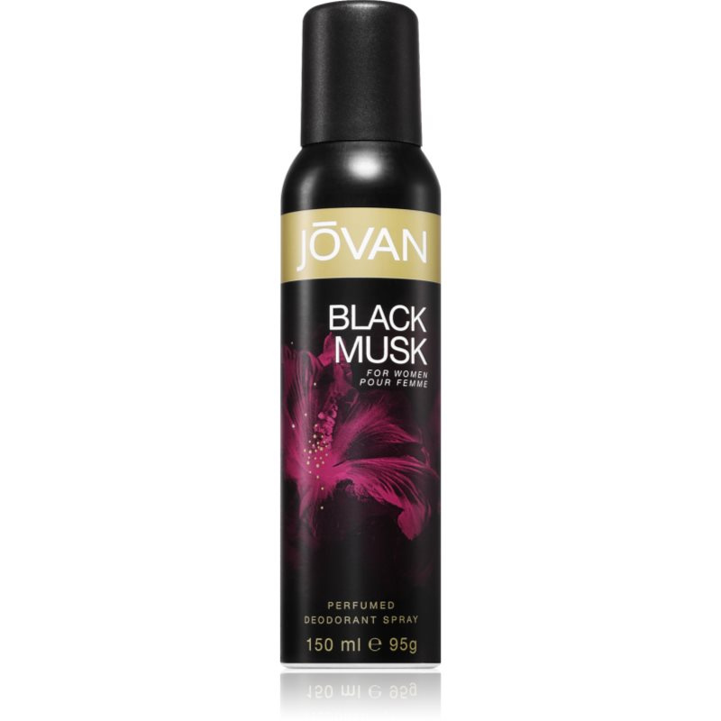 Jovan Black Musk deodorant s parfemací pro ženy 150 ml