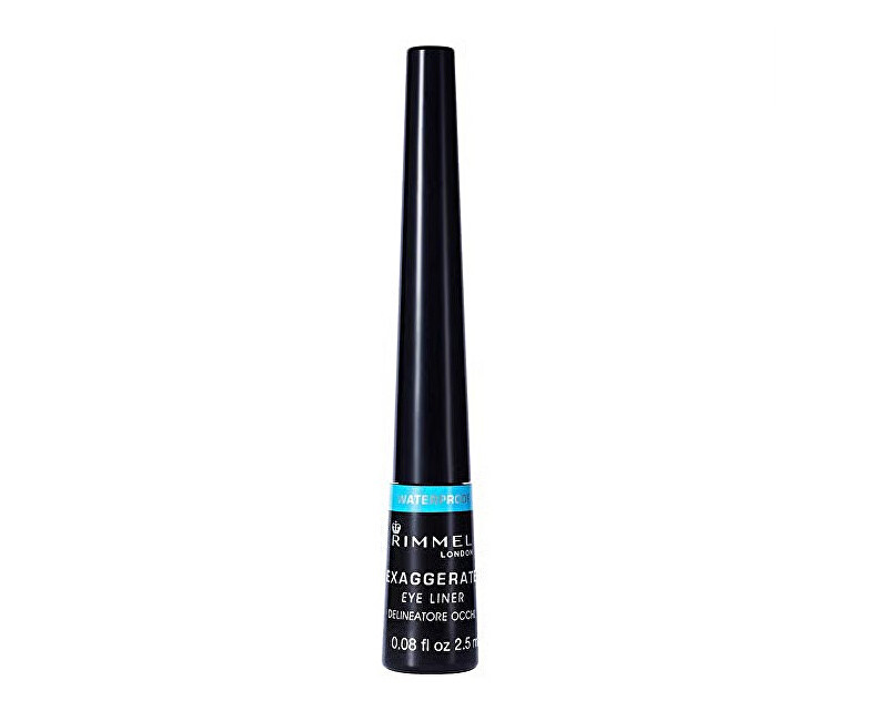 Rimmel Exaggerate Waterproof oční linky odstín 003 Glossy Black 2,5 ml