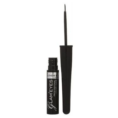 Rimmel Glam' Eyes tekuté oční linky odstín 001 Black Glamour 3,5 ml