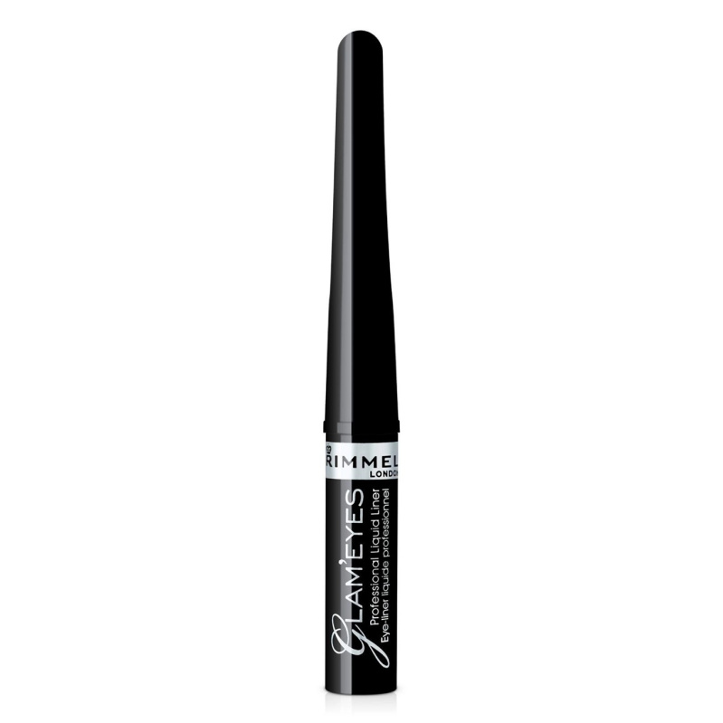 Rimmel Glam' Eyes tekuté oční linky odstín 001 Black Glamour 3,5 ml