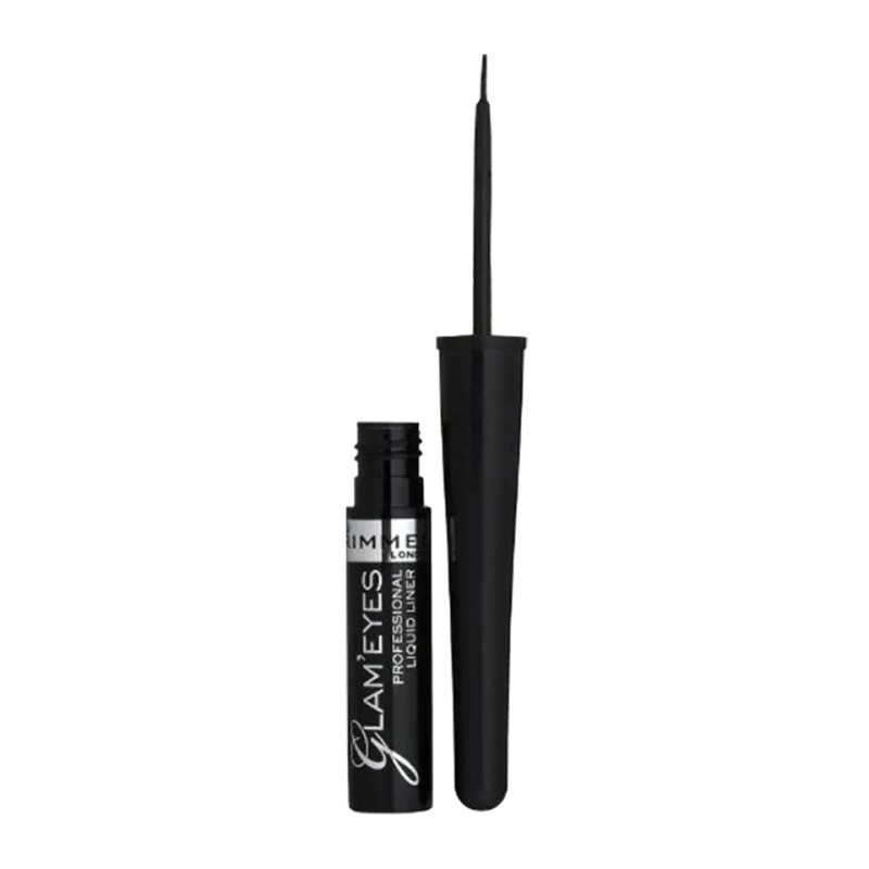 Rimmel Glam' Eyes tekuté oční linky odstín 001 Black Glamour 3,5 ml