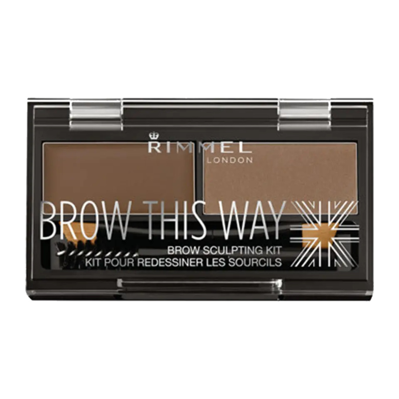 Rimmel Brow This Way paleta pro líčení obočí odstín 002 Medium Brown 1,3 g
