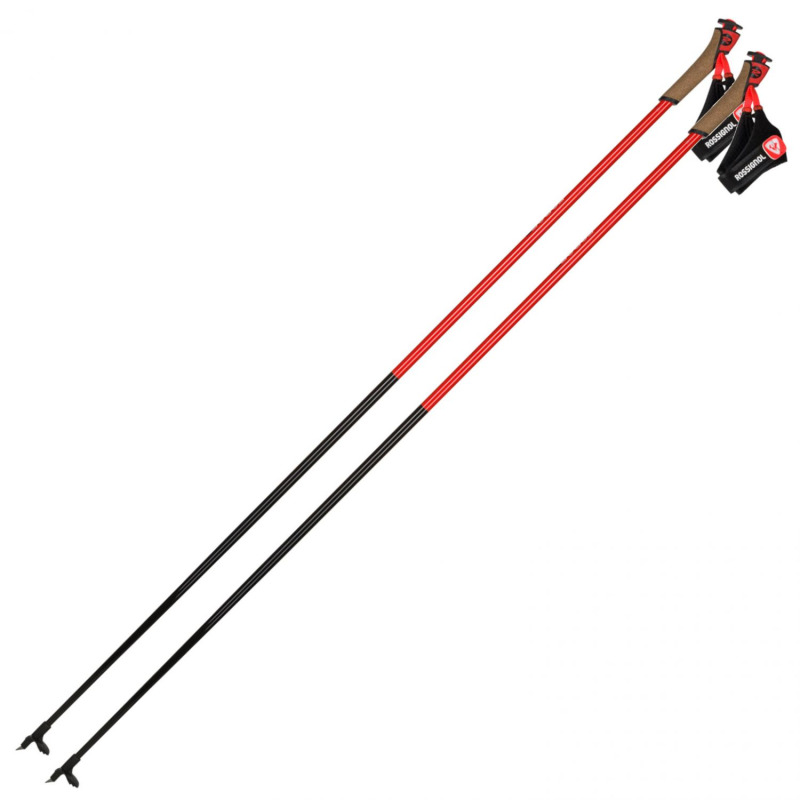 Rossignol Force 7, hůlky na běžecké lyžování, červená