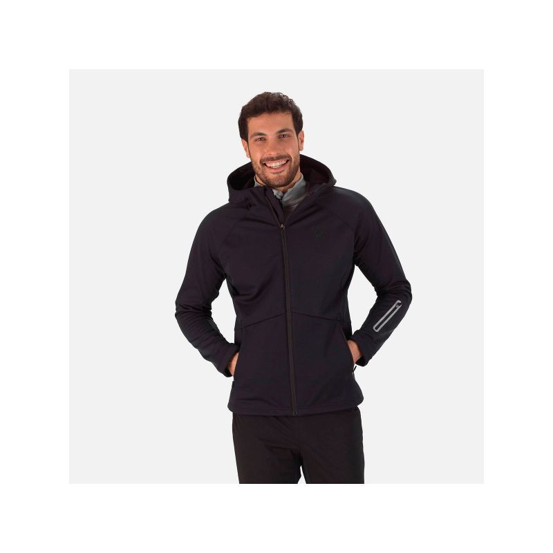 Bunda ROSSIGNOL Softshell Hoodie Jkt black pánské 2XL