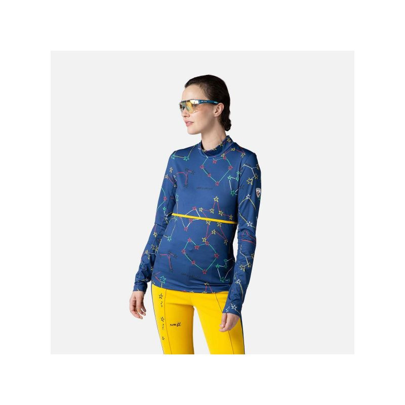 Rossignol W Saturn Top tričko modré xs