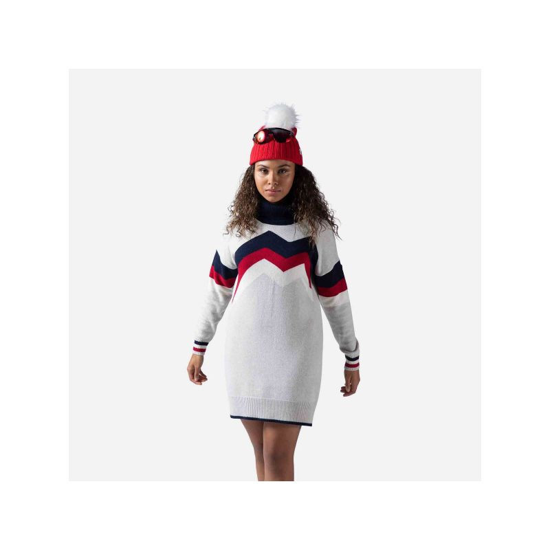 Rossignol W Mountain Knit Sweater Dress šedá xs