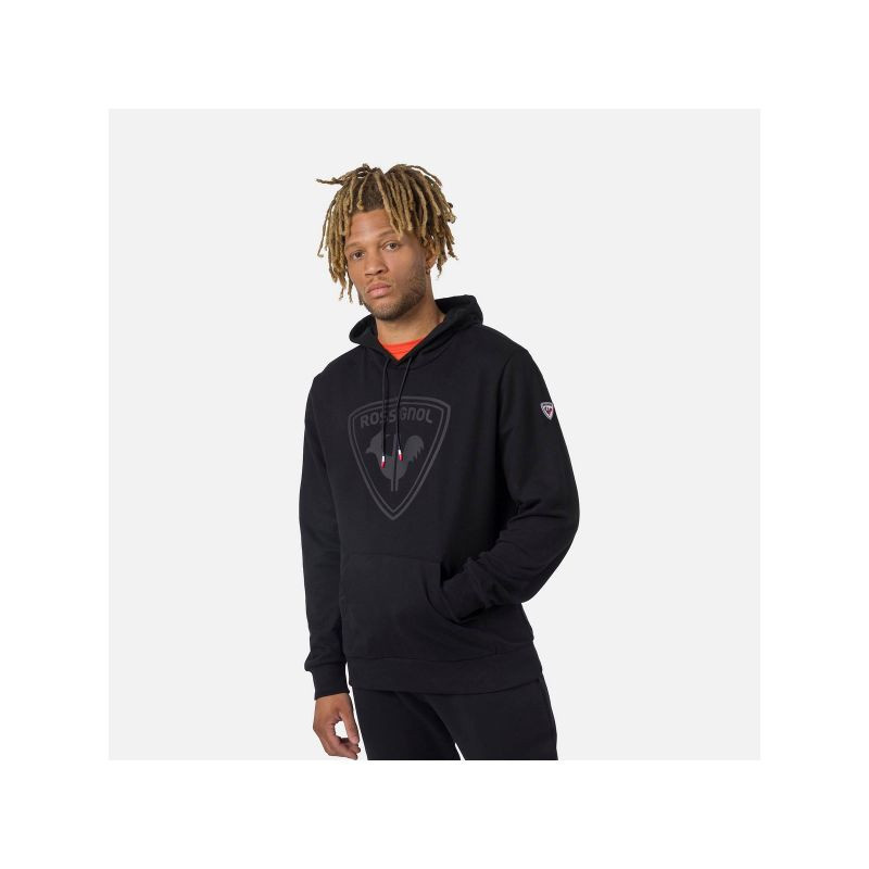 Rossignol LOGO SWEAT HOOD FL mikina černá s
