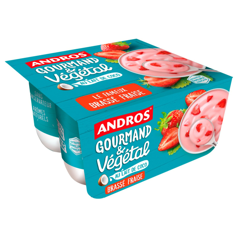 Andros Gourmand & Végétal Dezert s jahodami (4×100 g)