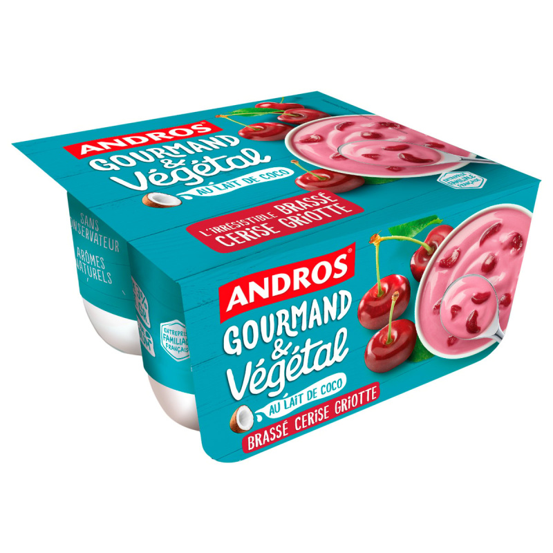 Andros Gourmand & Végétal Dezert s třešněmi (4×100 g)