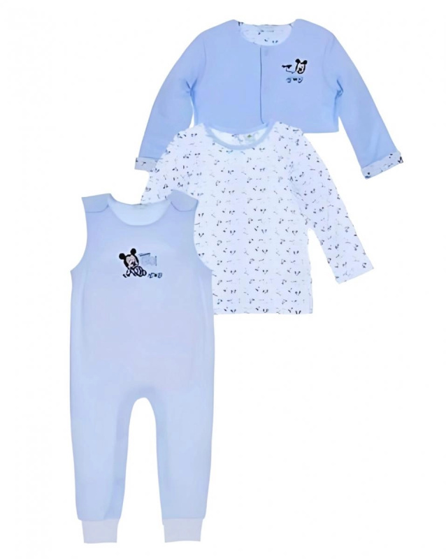 Dárková souprava pro miminko Mickey Mouse, 3 díly – Velikost: 80