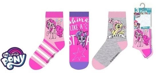Sada ponožek My Little Pony (3 páry) – Velikost: 23-26