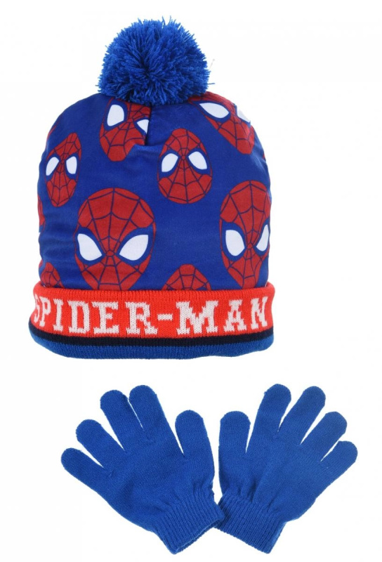 Dětská čepice a rukavice Spiderman – Velikost: 52