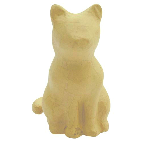 Kartonová sedící kočka 15×11,5×7,5cm