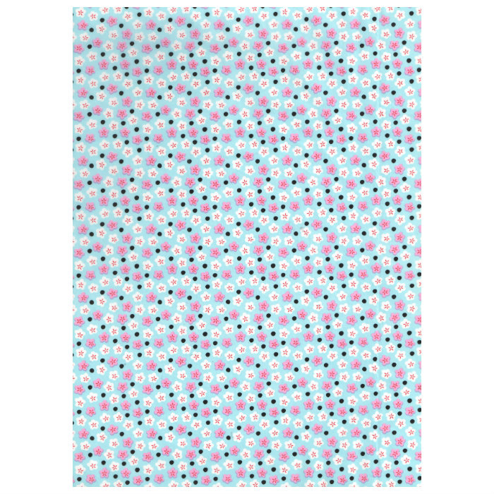 Papír Décopatch (1ks) Modrý s květinami