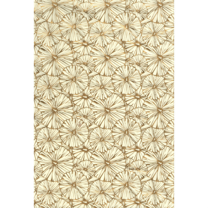 Papír Décopatch Texture (1ks) Bílý se zlatými květy