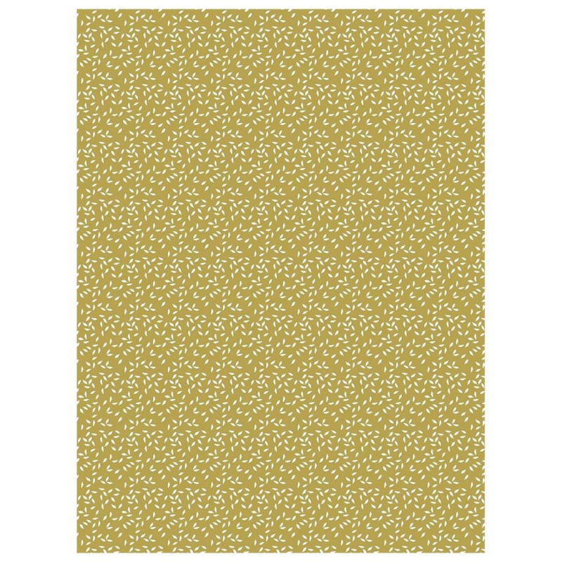 Papír Décopatch (1ks) Zlatý s bílými lístečky