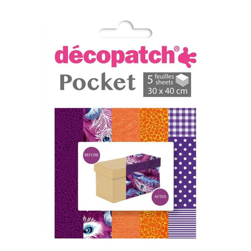 Papíry na decoupage (5ks) kolekce č.07