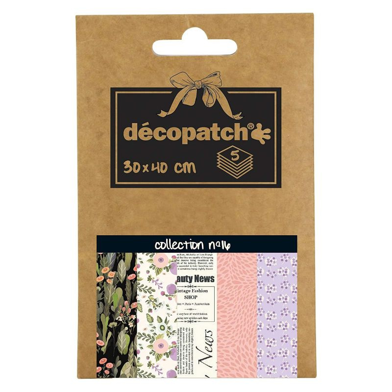 Papíry na decoupage (5ks) kolekce č.16