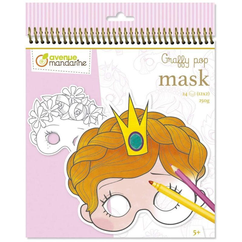 Omalovánky Avenue Mandarine Graffy Pop Mask pro holky Avenue Mandarine