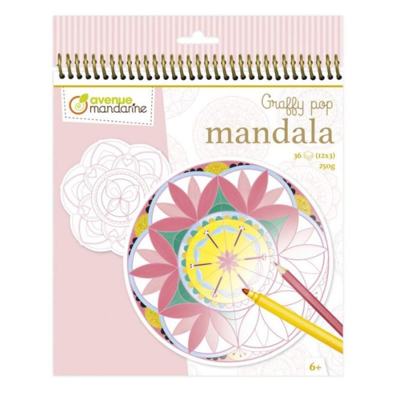 Omalovánky Avenue Mandarine Graffy Pop Mandala pro holky Avenue Mandarine