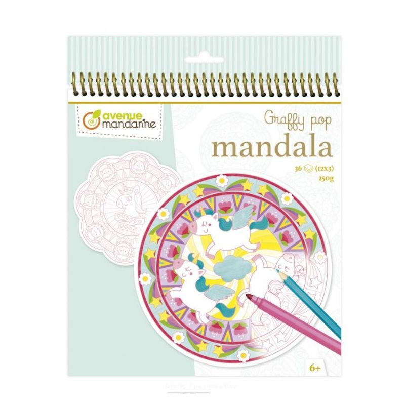 Omalovánky Avenue Mandarine Graffy Pop Mandala Kouzla Avenue Mandarine
