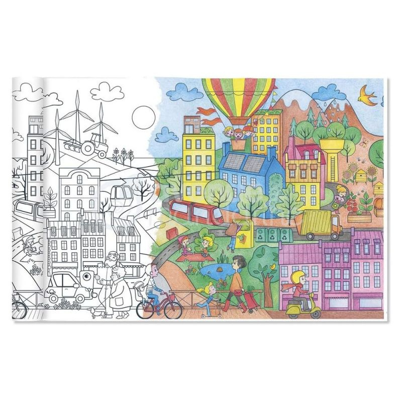 Omalovánky v roli 5x0,35m - život ve městě