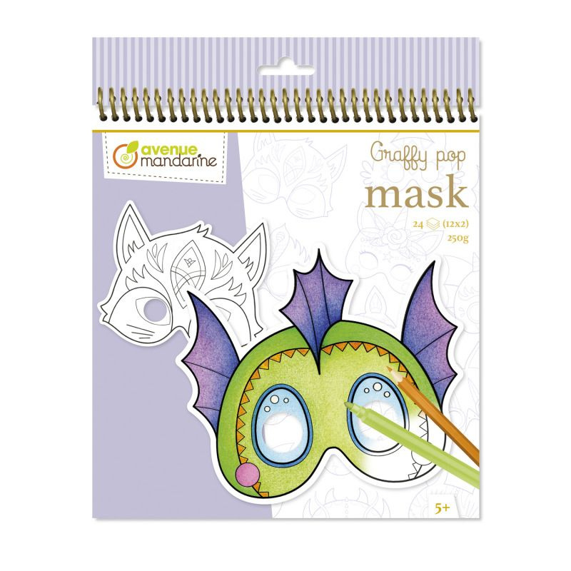 Omalovánky Avenue Mandarine Graffy Pop Mask Pohádková zvířátka Avenue Mandarine