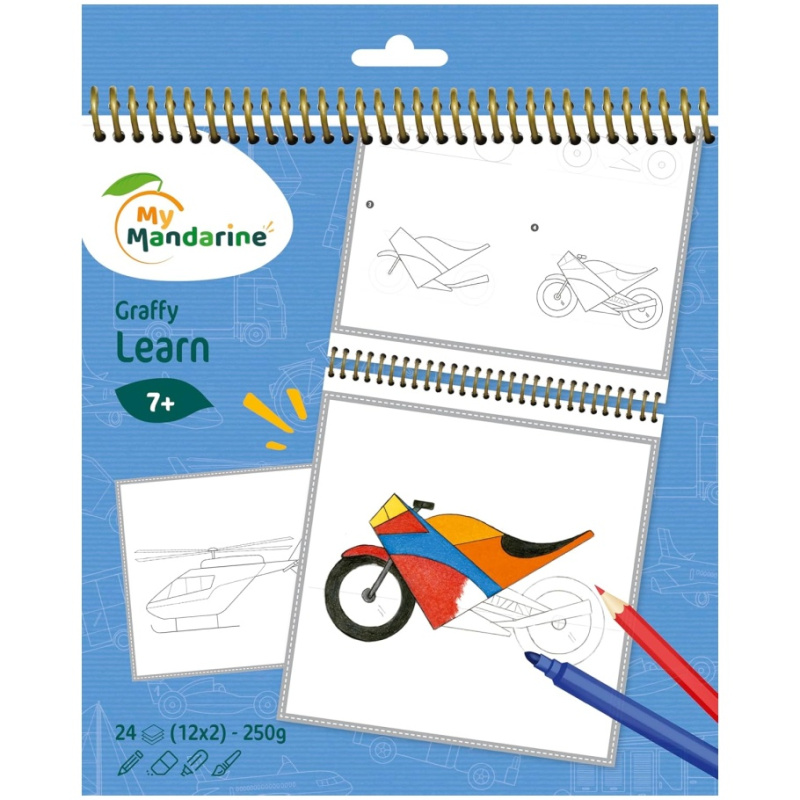 Omalovánky Learn - dopravní prostředky (24ks)