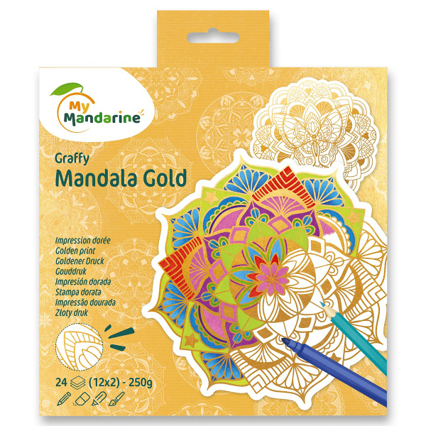 Omalovánky Avenue Mandarine Graffy Mandala Gold Avenue Mandarine