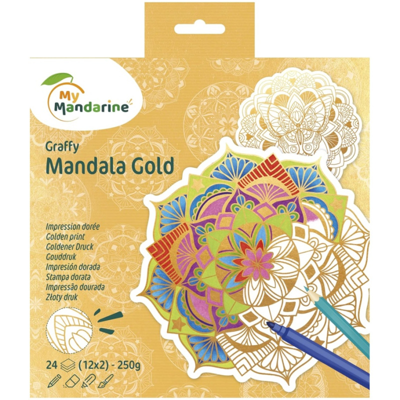 Omalovánky Avenue Mandarine Graffy Mandala Gold Avenue Mandarine