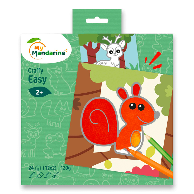 Omalovánky My Mandarine Graffy Easy - lesní zvířátka Avenue Mandarine