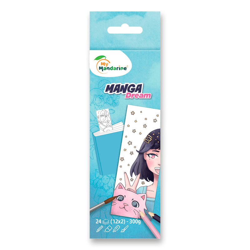 My Mandarine Omalovánky záložka do knihy - Manga Dream 24 ks