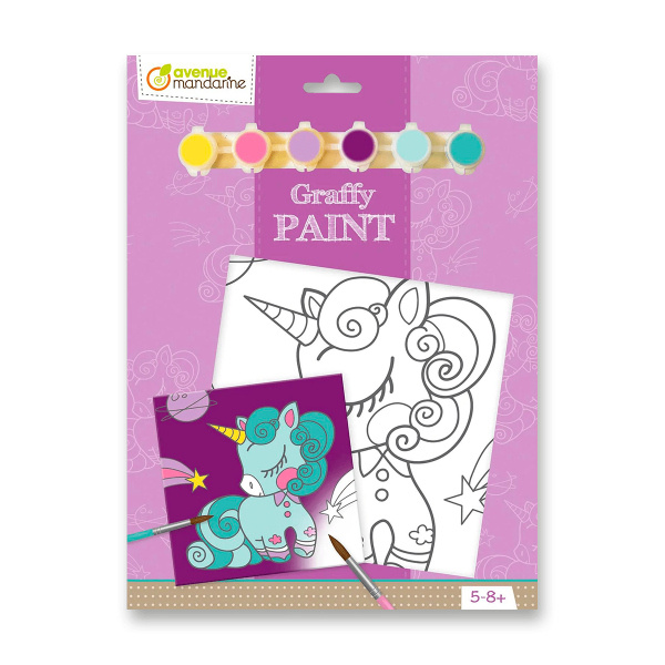 Kreativní sada Avenue Mandarine Graffy Paint - jednorožec Avenue Mandarine