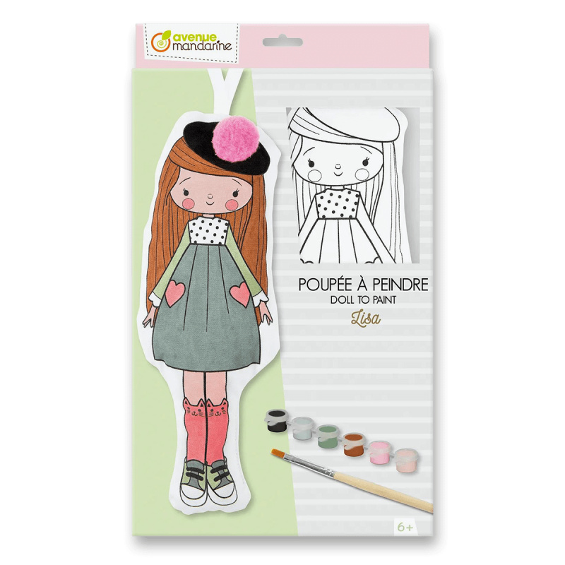 Kreativní sada Avenue Mandarine Doll to Paint Lisa Avenue Mandarine