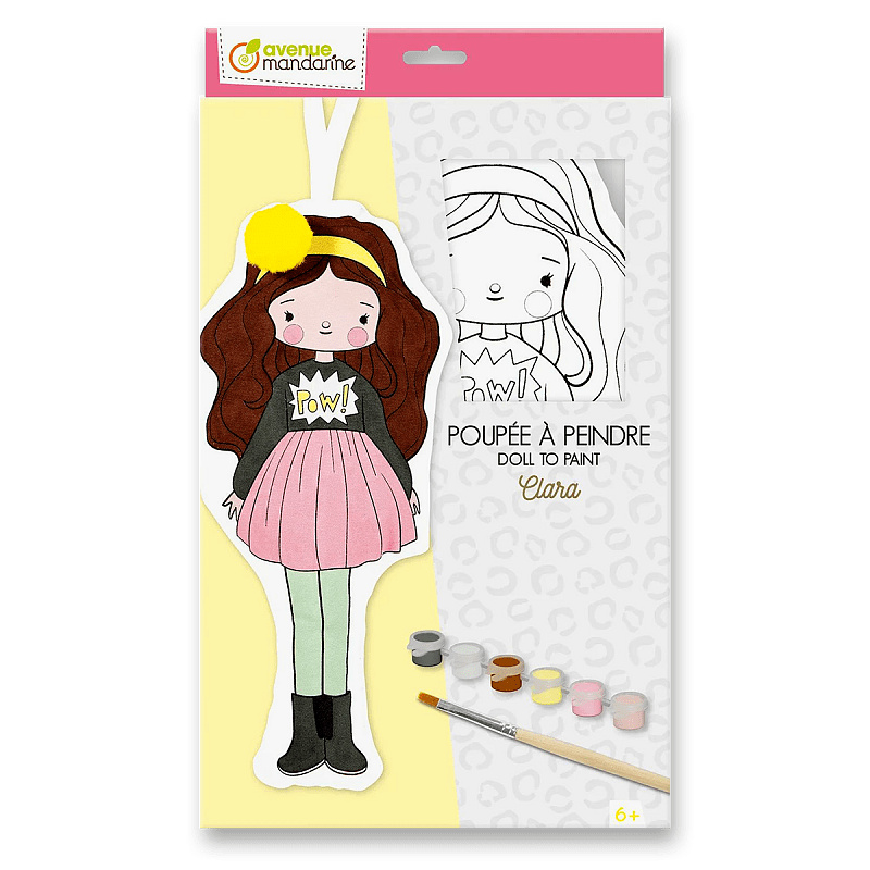 Kreativní sada Avenue Mandarine Doll to Paint Clara Avenue Mandarine