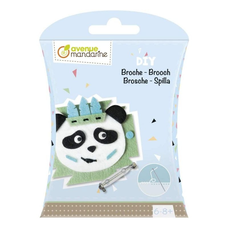 Sada na šití z filcu brož - panda (1ks)