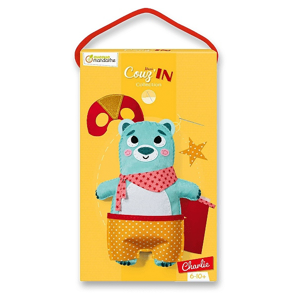 Kreativní sada Avenue Mandarine Dětské šití medvěd Charlie Avenue Mandarine