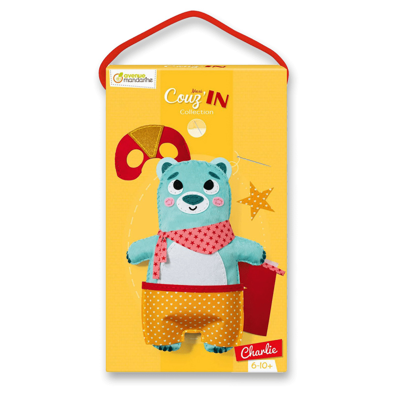 Kreativní sada Avenue Mandarine Dětské šití medvěd Charlie Avenue Mandarine