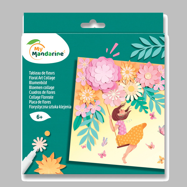 Kreativní sada My Mandarine Floral Collage - swing flower Avenue Mandarine