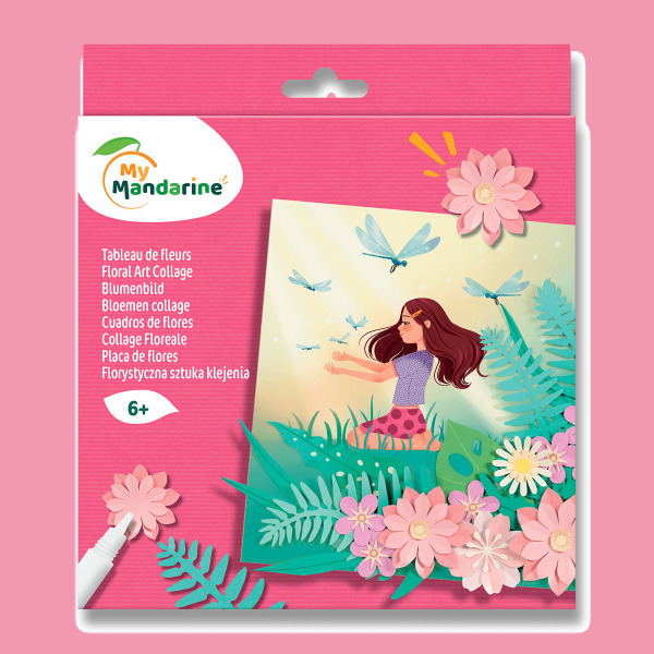Kreativní sada My Mandarine Floral Collage - dragon flower Avenue Mandarine