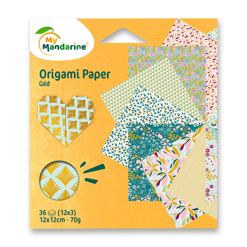 Sada papírů Avenue Mandarine Origami Gold - 36 listů Avenue Mandarine