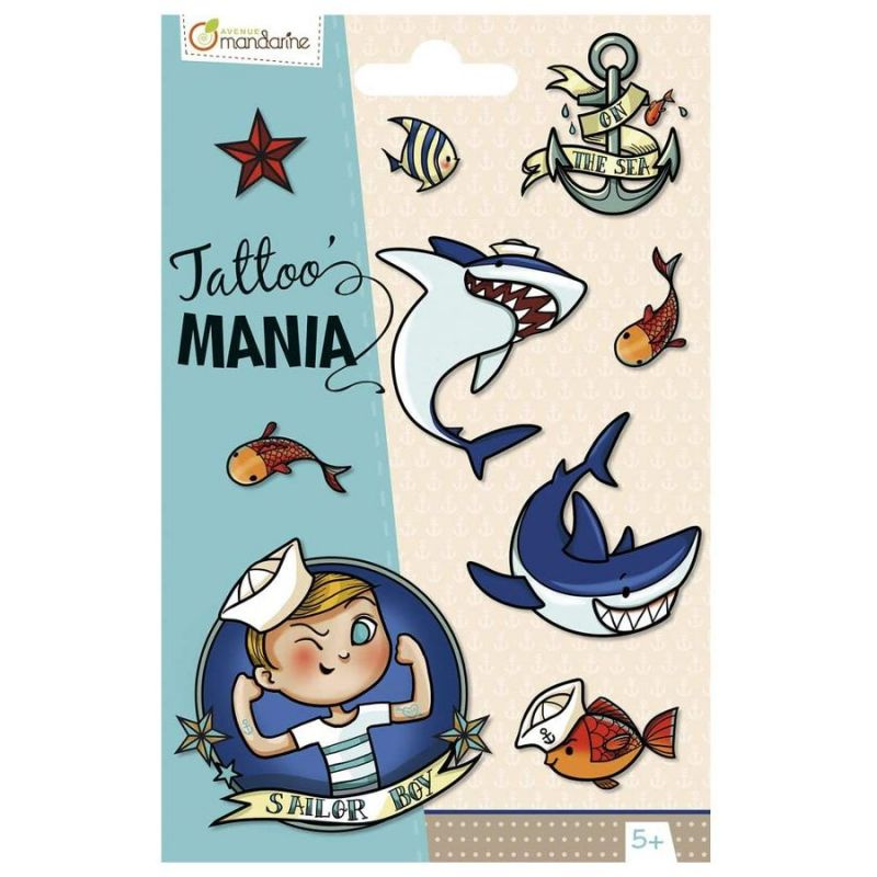 Tetování dočasné Tattoo Mania - moře (1ks)