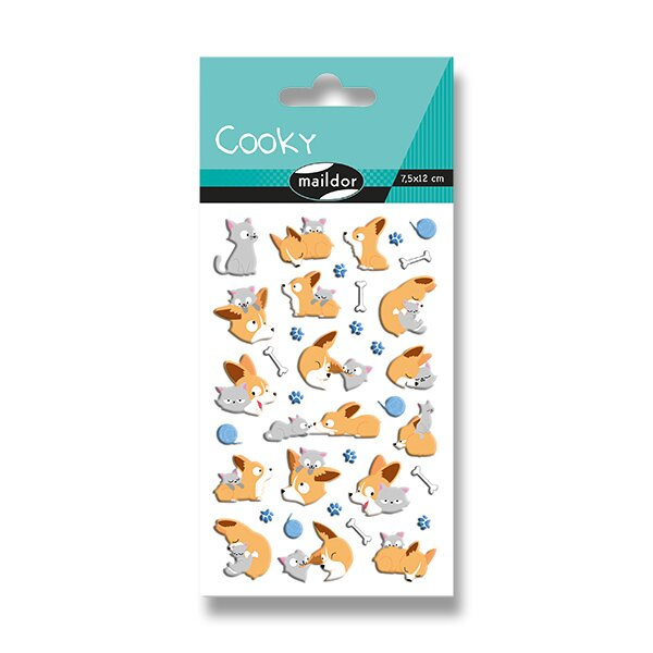Samolepky Maildor 3D Cooky Pes a kočka Maildor