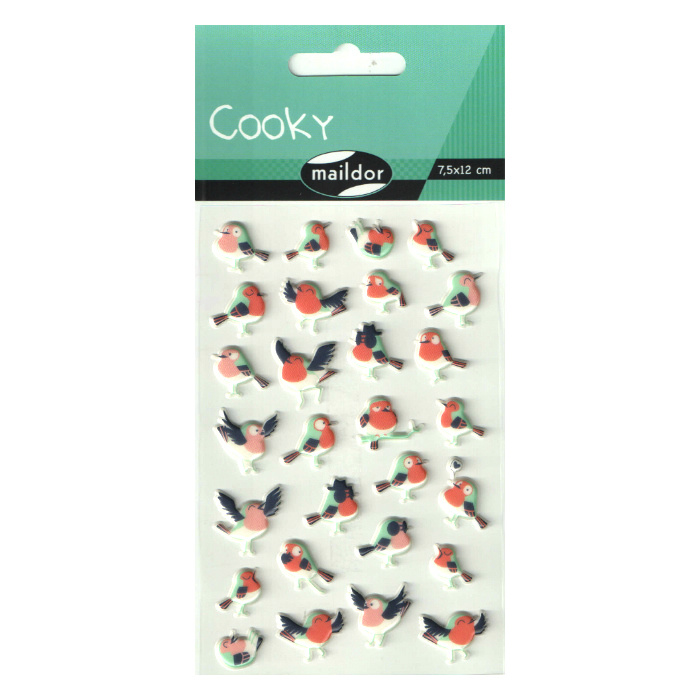 Samolepky Maildor 3D Cooky Ptáčci Maildor