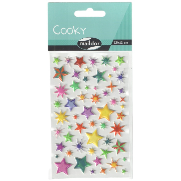 Samolepky Maildor 3D Cooky Phospho Hvězdy Maildor