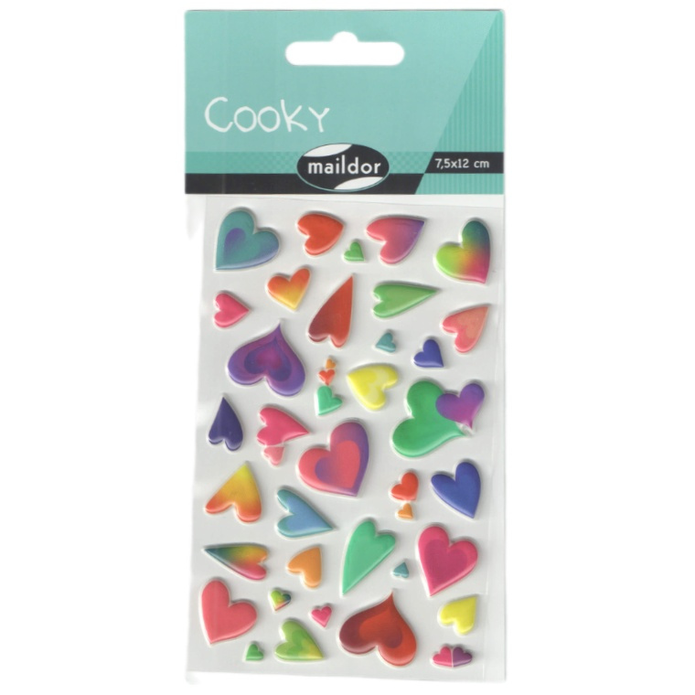 Samolepky Maildor 3D Cooky Phospho Srdce Maildor