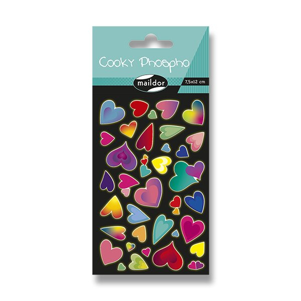 Samolepky Maildor 3D Cooky Phospho Srdce Maildor
